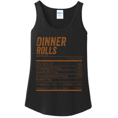 Dinner Rolls Nutrition Facts Matching Family Thanksgiving Ladies Essential Tank