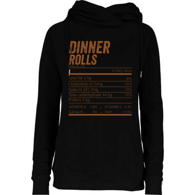 Dinner Rolls Nutrition Facts Matching Family Thanksgiving Womens Funnel Neck Pullover Hood