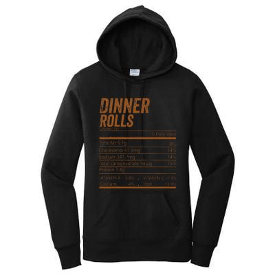 Dinner Rolls Nutrition Facts Matching Family Thanksgiving Women's Pullover Hoodie