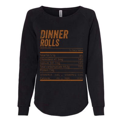 Dinner Rolls Nutrition Facts Matching Family Thanksgiving Womens California Wash Sweatshirt