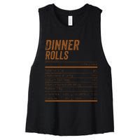 Dinner Rolls Nutrition Facts Matching Family Thanksgiving Women's Racerback Cropped Tank