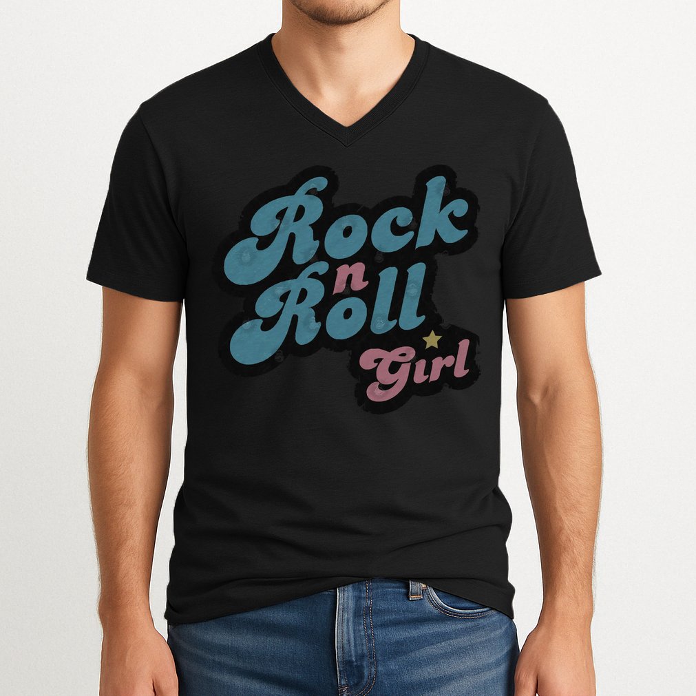 Darla Rock N Roll Girl V-Neck T-Shirt