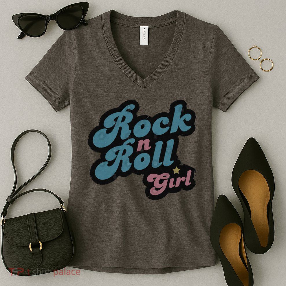 Darla Rock N Roll Girl Women's V-Neck T-Shirt