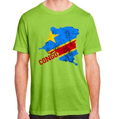 Democratic Republic Of Congo Map Congolese Flag Africa Pride Cute Gift Adult ChromaSoft Performance T-Shirt