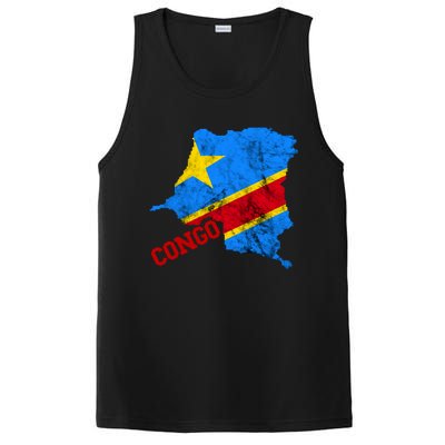 Democratic Republic Of Congo Map Congolese Flag Africa Pride Cute Gift PosiCharge Competitor Tank