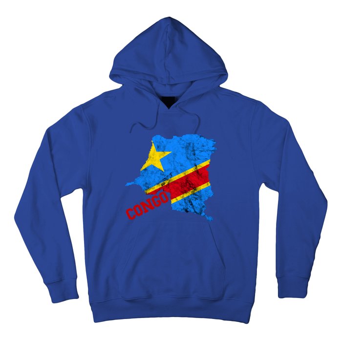 Democratic Republic Of Congo Map Congolese Flag Africa Pride Cute Gift Hoodie