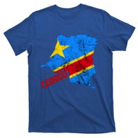 Democratic Republic Of Congo Map Congolese Flag Africa Pride Cute Gift T-Shirt