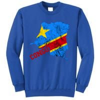 Democratic Republic Of Congo Map Congolese Flag Africa Pride Cute Gift Tall Sweatshirt