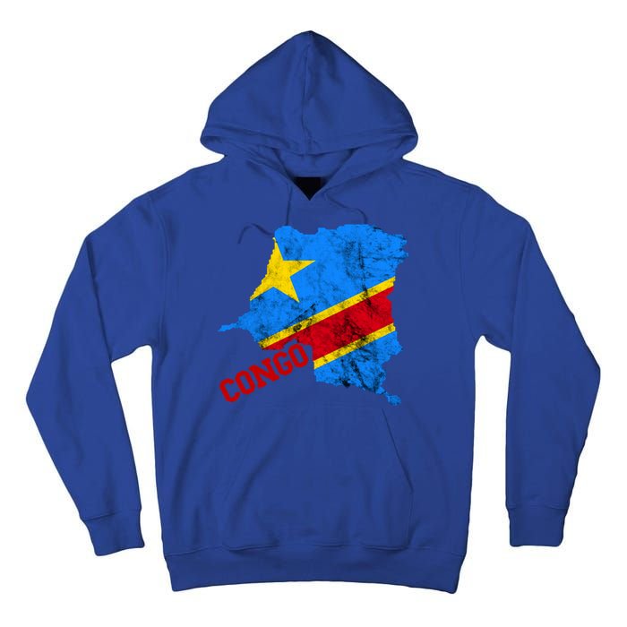 Democratic Republic Of Congo Map Congolese Flag Africa Pride Cute Gift Tall Hoodie