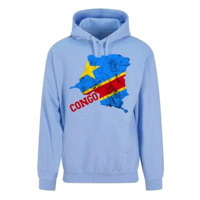 Democratic Republic Of Congo Map Congolese Flag Africa Pride Cute Gift Unisex Surf Hoodie