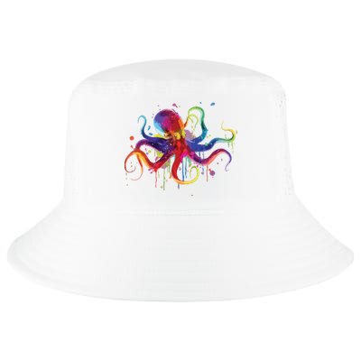 Dripping Rainbow Octopus Psychedelic Gift Cool Comfort Performance Bucket Hat