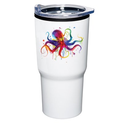 Dripping Rainbow Octopus Psychedelic Gift Tumbler