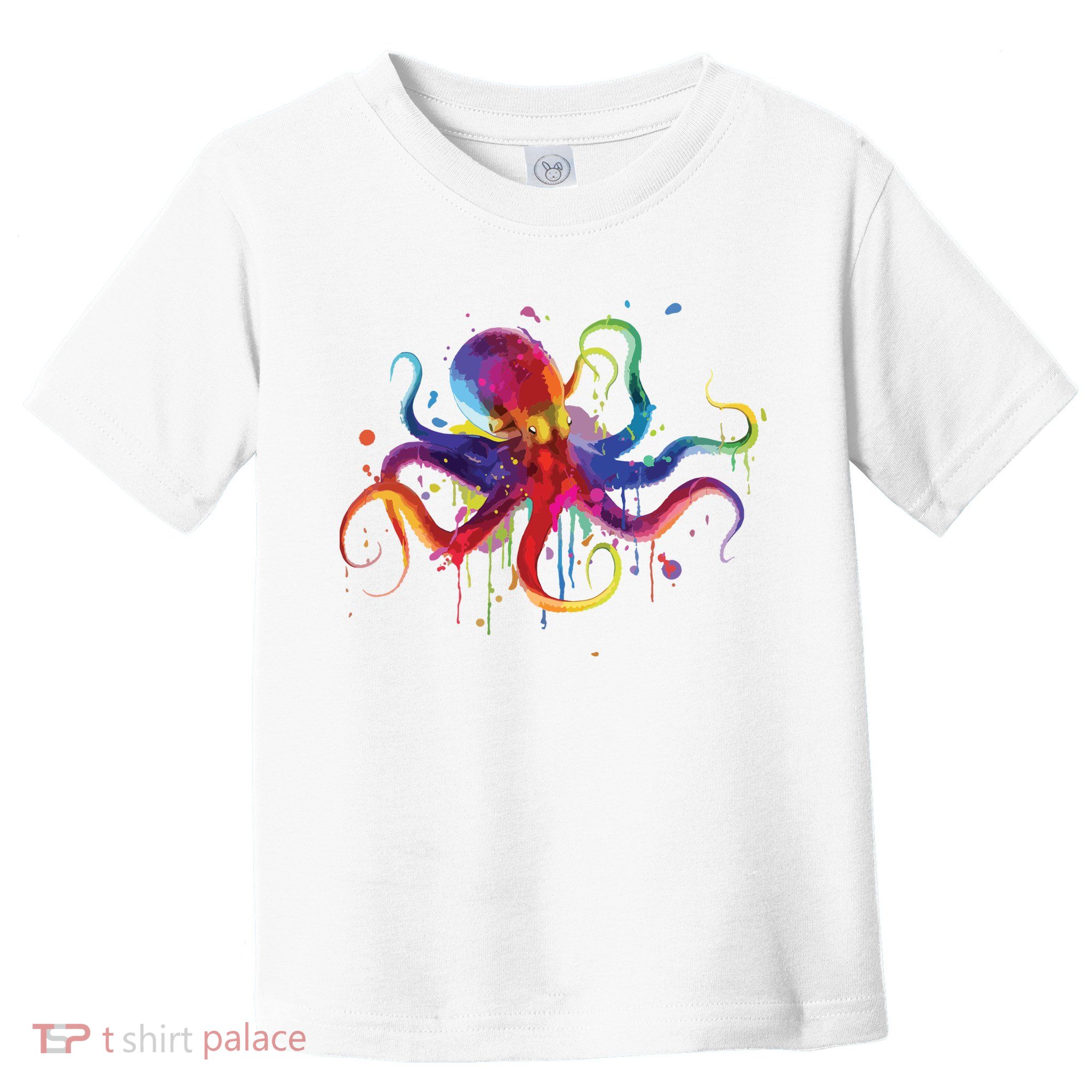 Dripping Rainbow Octopus Psychedelic Gift Toddler T-Shirt