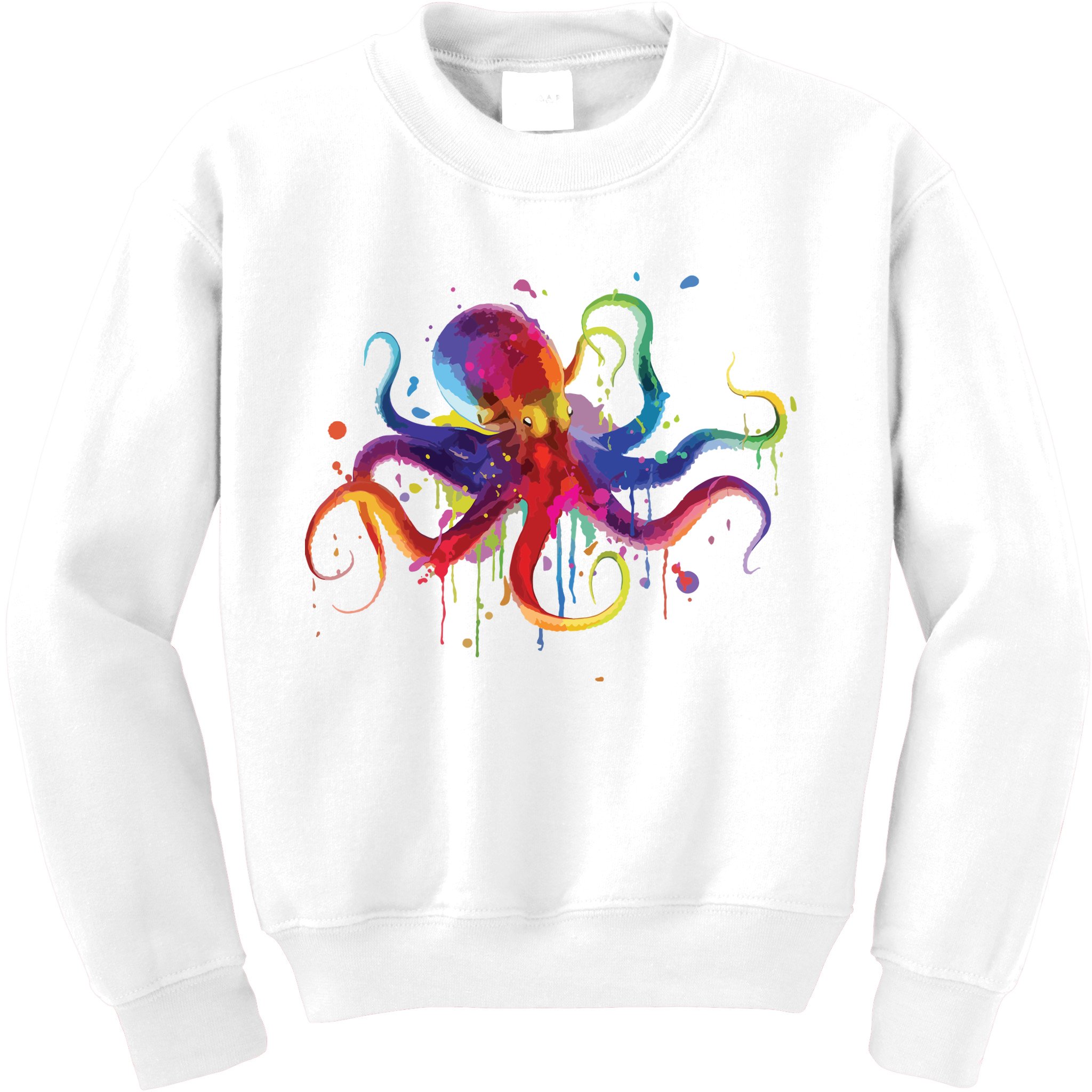 Dripping Rainbow Octopus Psychedelic Gift Kids Sweatshirt