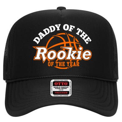 Dad Rookie Of The Year Basketball,Daddy Of The Rookie High Crown Mesh Back Trucker Hat