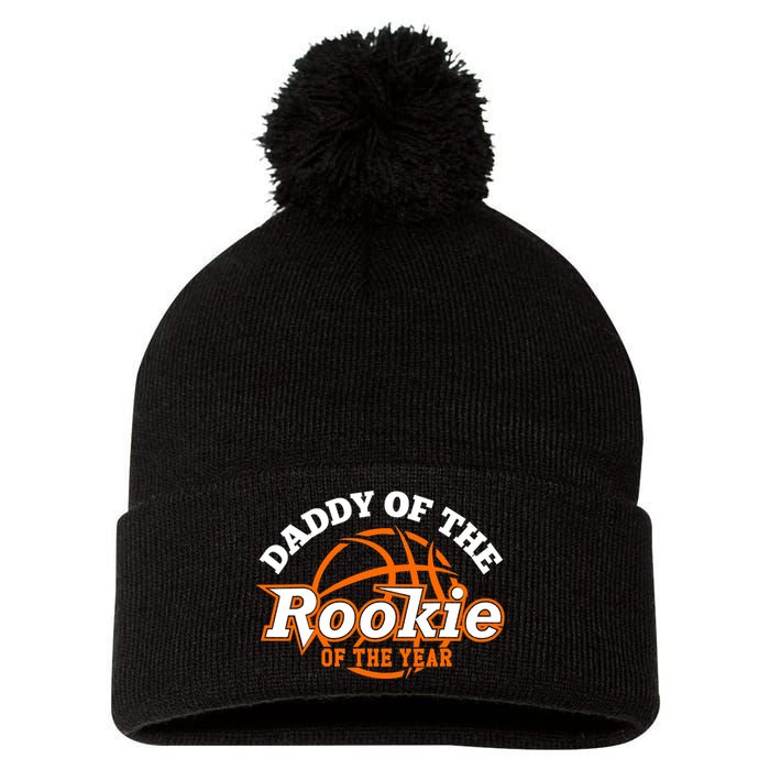 Dad Rookie Of The Year Basketball,Daddy Of The Rookie Pom Pom 12in Knit Beanie