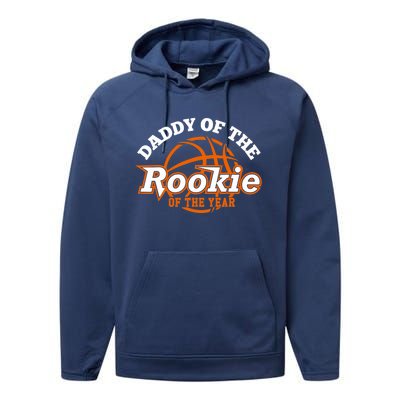 Dad Rookie Of The Year Basketball Shirt,Daddy Of The Rookie Performance Fleece Hoodie