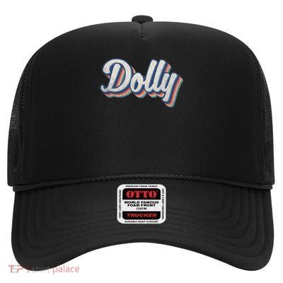Dolly Retro Outfit Men Western Dolly High Crown Mesh Back Trucker Hat