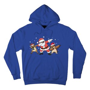 Dabbing Reindeer Owl Santa Funny Christmas Pajamas Gift Hoodie