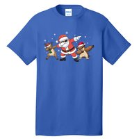 Dabbing Reindeer Owl Santa Funny Christmas Pajamas Gift Tall T-Shirt