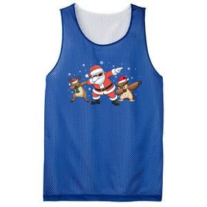 Dabbing Reindeer Owl Santa Funny Christmas Pajamas Gift Mesh Reversible Basketball Jersey Tank