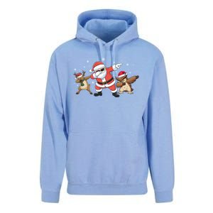 Dabbing Reindeer Owl Santa Funny Christmas Pajamas Gift Unisex Surf Hoodie