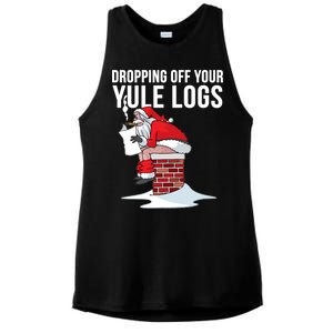 Dropping Off Your Yule Logs Ladies PosiCharge Tri-Blend Wicking Tank