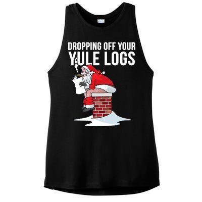 Dropping Off Your Yule Logs Ladies PosiCharge Tri-Blend Wicking Tank