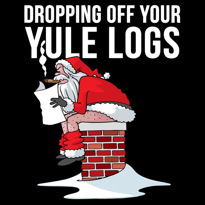 Dropping Off Your Yule Logs Flexfit Unipanel Trucker Cap