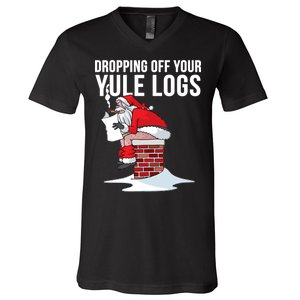 Dropping Off Your Yule Logs V-Neck T-Shirt