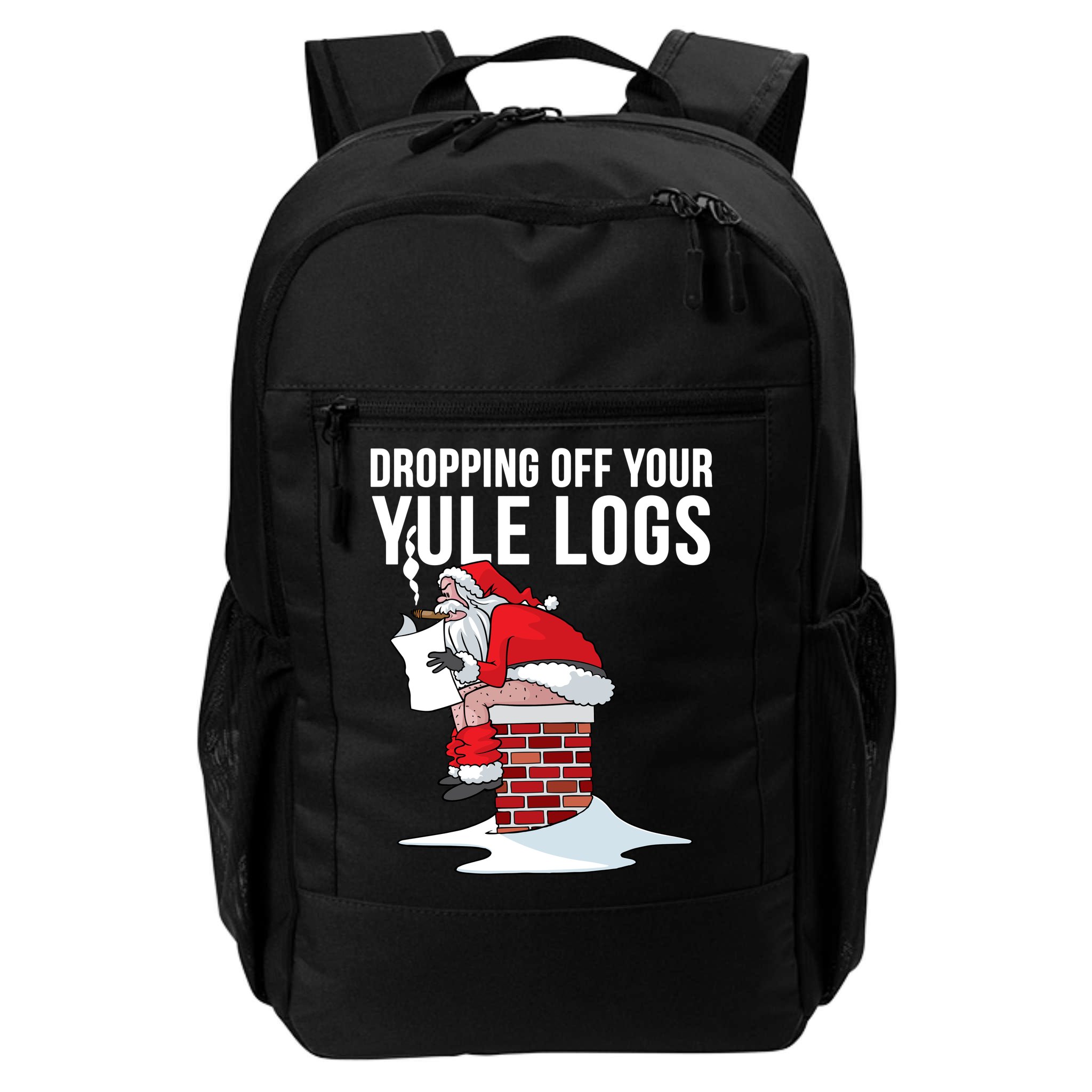 Dropping Off Your Yule Logs Backpack