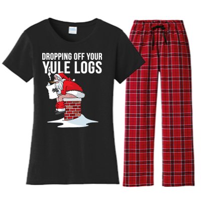 Dropping Off Your Yule Logs Women's Flannel Pajama Set