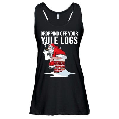 Dropping Off Your Yule Logs Ladies Essential Flowy Tank