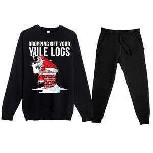 Dropping Off Your Yule Logs Premium Crewneck Sweatsuit Set