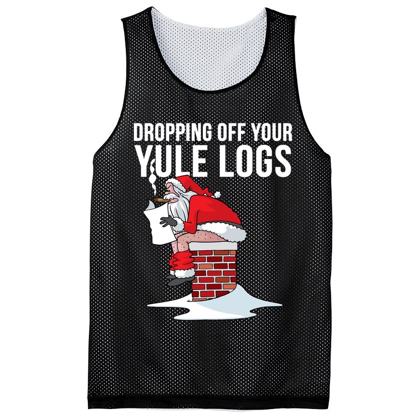 Dropping Off Your Yule Logs Mesh Reversible Basketball Jersey Tank