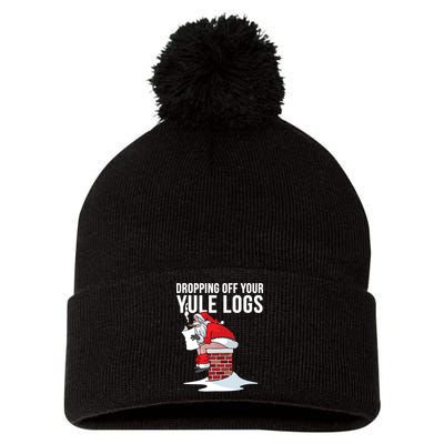 Dropping Off Your Yule Logs Pom Pom 12in Knit Beanie