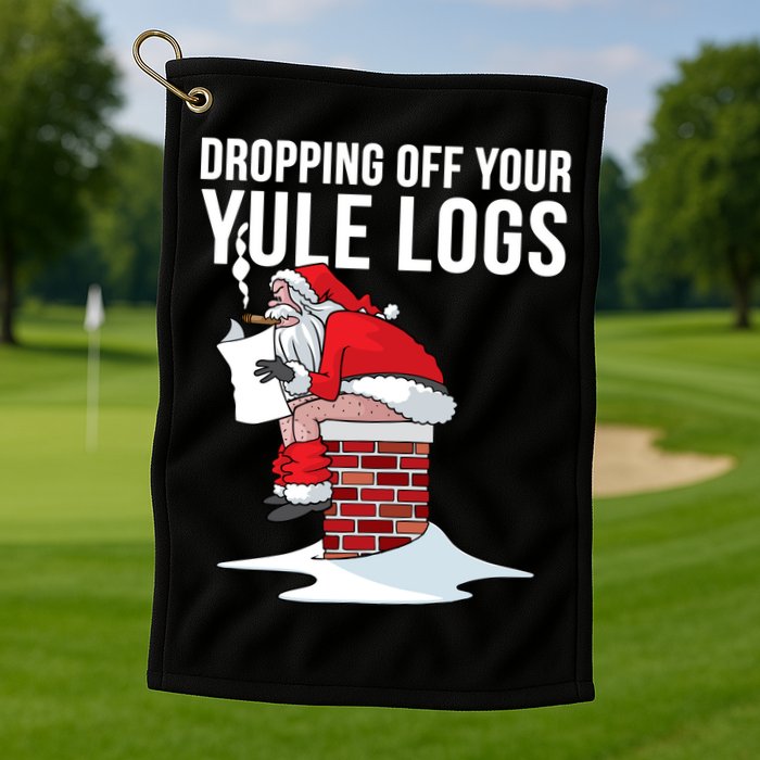 Dropping Off Your Yule Logs Golf Towel