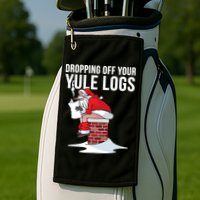 Dropping Off Your Yule Logs Golf Towel