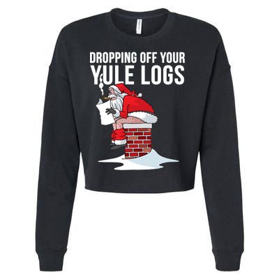 Dropping Off Your Yule Logs Cropped Pullover Crew