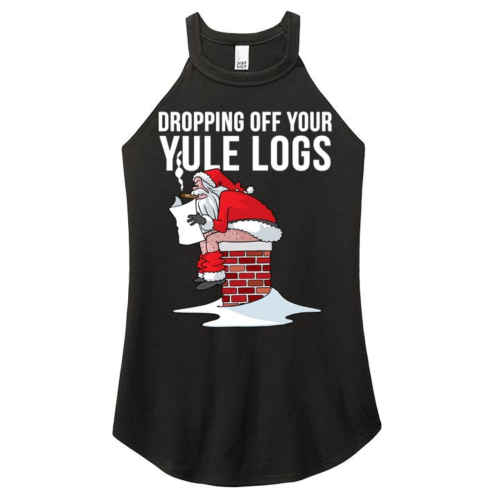 Dropping Off Your Yule Logs Women's Perfect Tri Rocker Tank