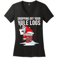 Dropping Off Your Yule Logs Women's V-Neck T-Shirt