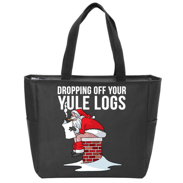 Dropping Off Your Yule Logs Zip Tote Bag