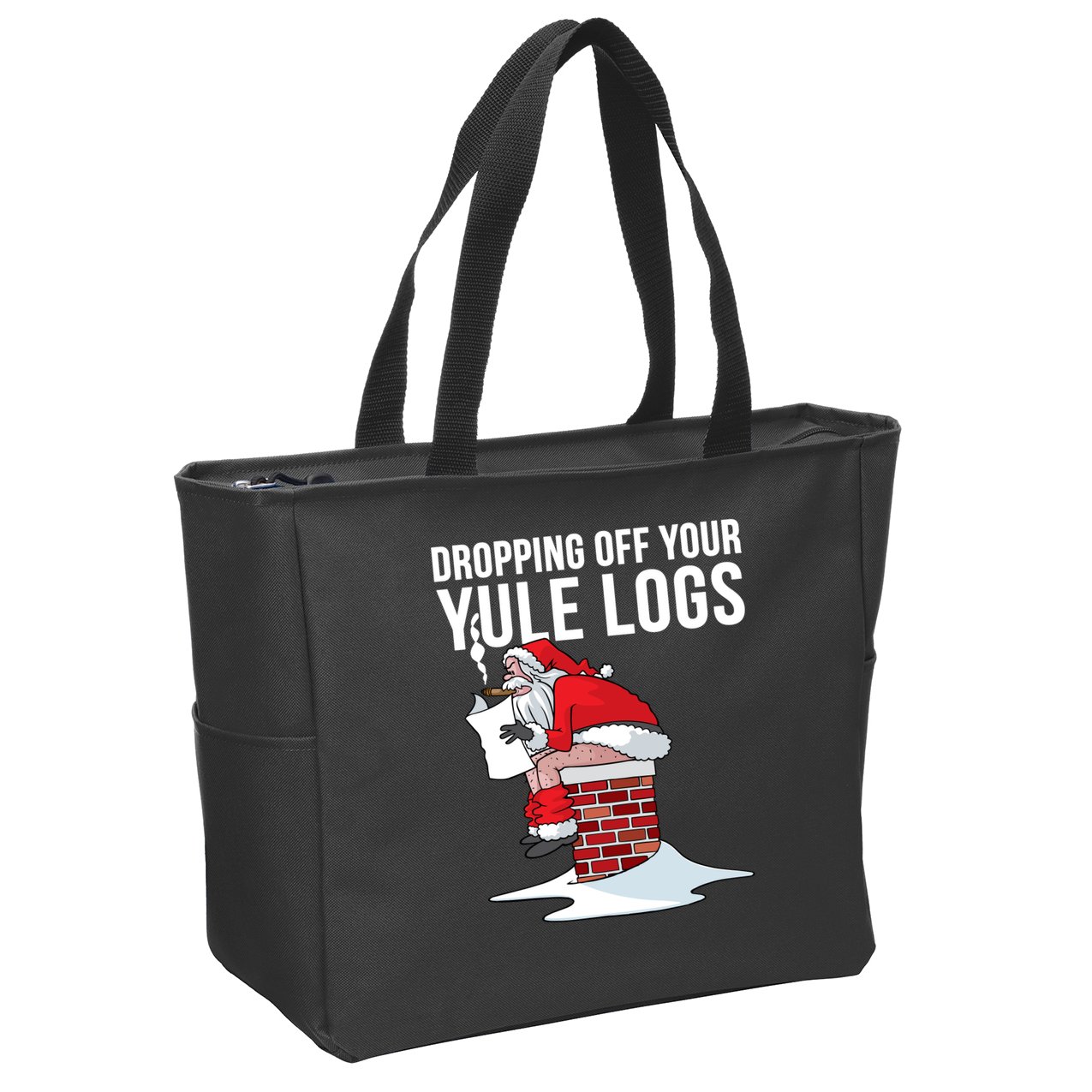 Dropping Off Your Yule Logs Zip Tote Bag