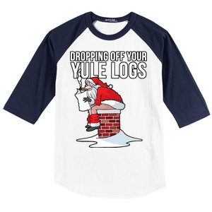 Dropping Off Your Yule Logs Baseball Sleeve Shirt