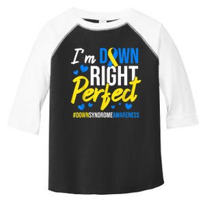 Down Right Perfect World Down Syndrome Awareness  Day Ribbon Toddler Fine Jersey T-Shirt