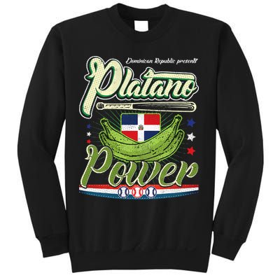 Dominican Republic Platano Power Baseball DR Flag Sweatshirt
