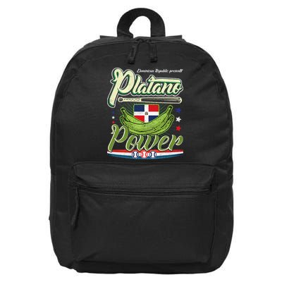 Dominican Republic Platano Power Baseball DR Flag 16 in Basic Backpack