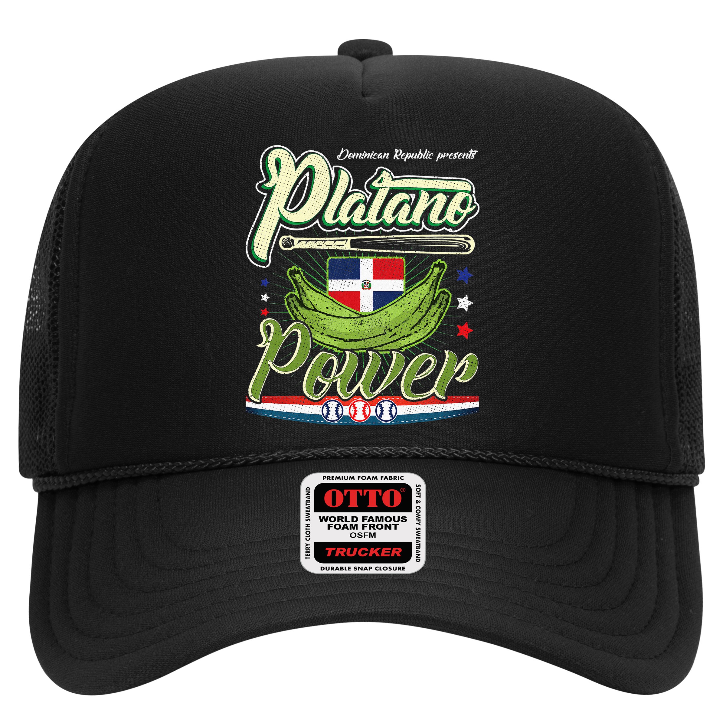 Dominican Republic Platano Power Baseball DR Flag Hat