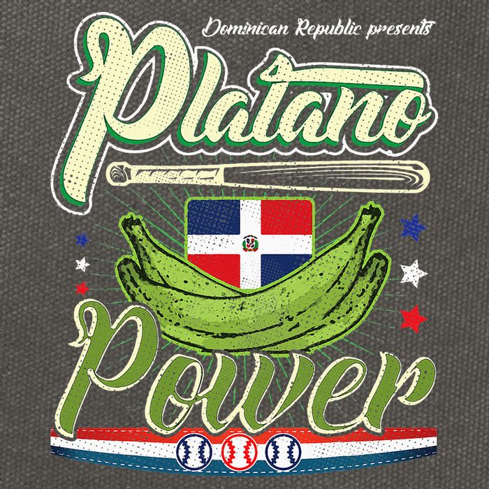 Dominican Republic Platano Power Baseball DR Flag Cotton Canvas Backpack