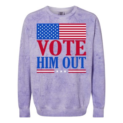 Democratic Republican Party Usa Flag Elections Quote Gift Colorblast Crewneck Sweatshirt